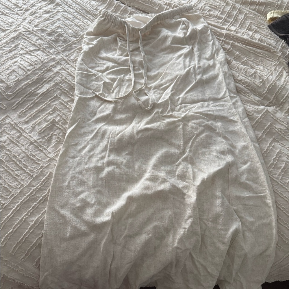 Cream Maxi Skirt (Double Lined)